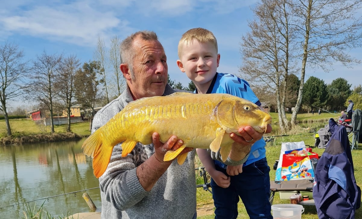 David with his grandson fishing